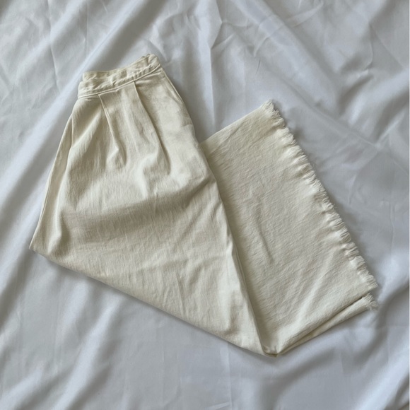 Rachel Comey Wide Leg Raw Hem White Denim Size 2 - Picture 9 of 12